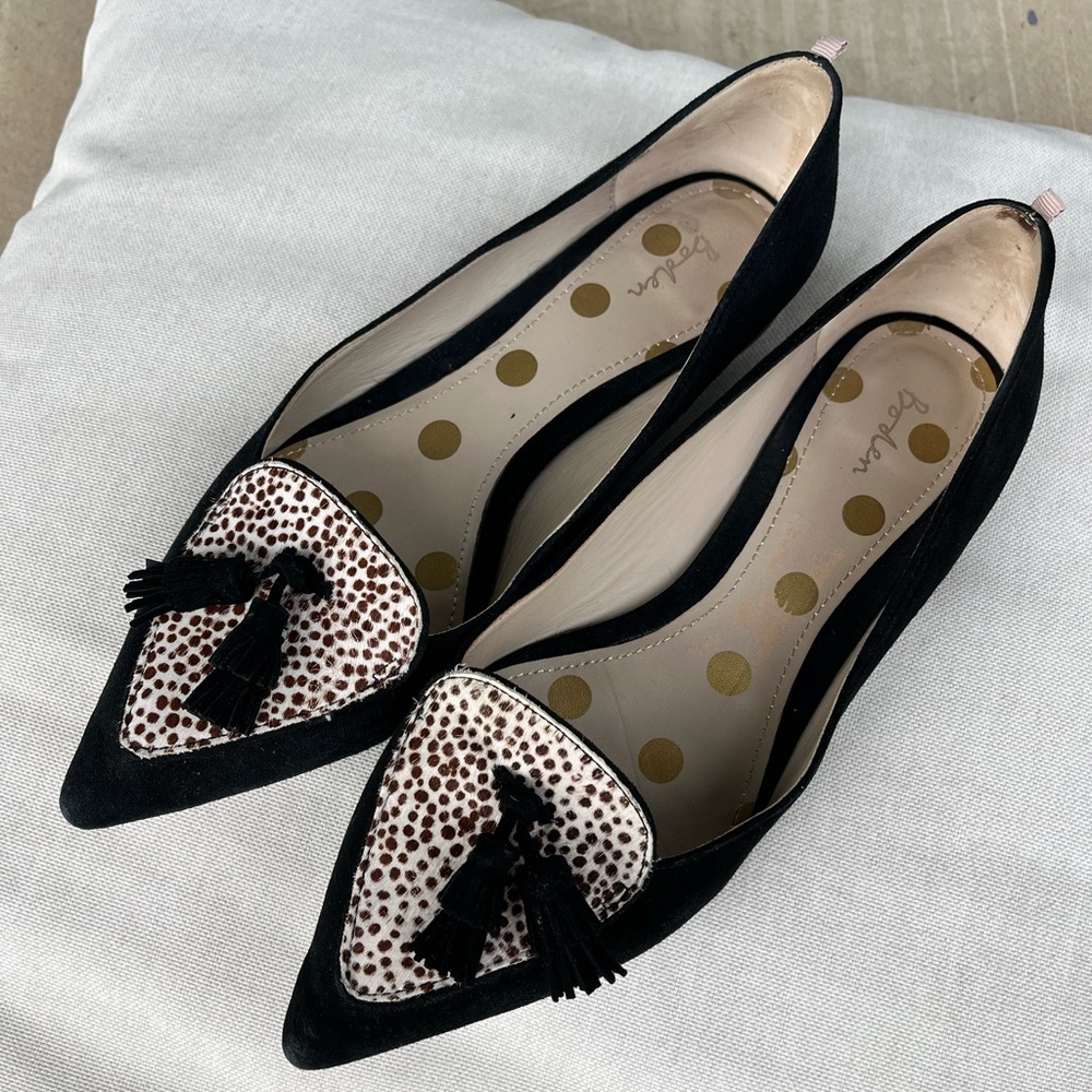 Boden Slipper Cut Loafers With Tassels Size 39